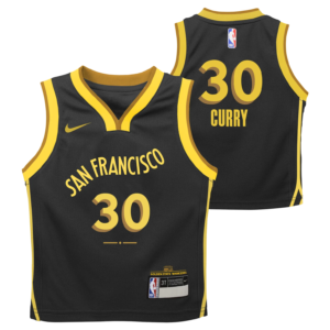 Maillot de basket-ball 2023-24 Golden State Warriors Stephen Curry #30 Youth City Edition Maillot noir noir 699726