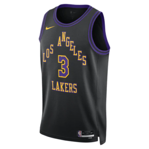 Maillot de basket-ball 2023-24 Los Angeles Lakers Anthony Davis #3 Swingman City Edition Maillot noir 697233