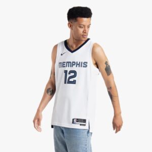 Maillot de basket-ball 2023-24 Memphis Grizzlies Ja Morant #12 Swingman Association Edition Maillot blanc noir 695822