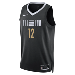 Maillot de basket-ball 2023-24 Memphis Grizzlies Ja Morant #12 Swingman City Edition Maillot noir noir 697110