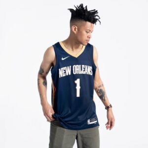 Maillot de basket-ball 2023-24 New Orleans Pelicans Zion Williamson #1 Swingman Icon Edition Navy Jersey 696617