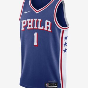 Maillot de basket-ball 2023-24 Philadelphia 76ers James Harden #1 Swingman Icon Edition Maillot bleu 695598