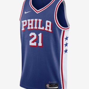 Maillot de basket-ball 2023-24 Philadelphia 76ers Joel Embiid #21 Swingman Icon Edition Maillot bleu 695620