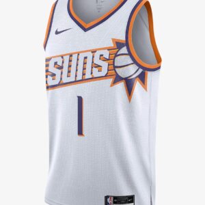 Maillot de basket-ball 2023-24 Phoenix Suns Devin Booker #1 Swingman Association Edition Maillot blanc 695752