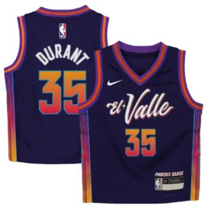 Maillot de basket-ball 2023-24 Phoenix Suns Kevin Durant #35 Boys City Edition Maillot Violet Violet 699569