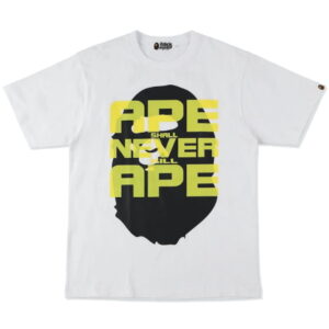 BAPE Ape Head Multi Print Tee Blanc Blanc 699366