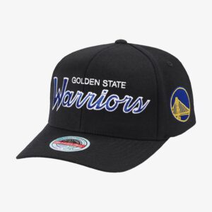 Mitchell & Ness Golden State Warriors Classic Team Script 2.0 NBA Snapback Chapeau Noir 697931