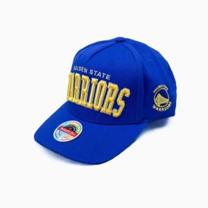Mitchell & Ness Golden State Warriors Raised Arch NBA Snapback Chapeau Bleu 697945