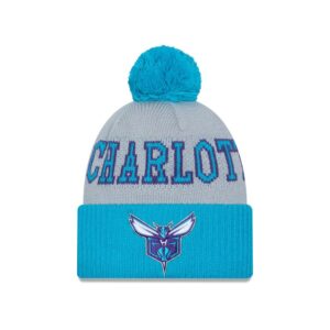 New Era Charlotte Hornets 2024 Tip Off Pom Knit NBA Bonnet Gris 697504