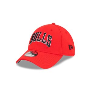 New Era Chicago Bulls 39THIRTY WordMark NBA Casquette ajustée Rouge 697828