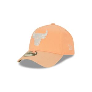 New Era Chicago Bulls 9FORTY Pêche A-Frame NBA Snapback Chapeau Pêche 697774