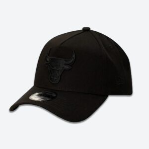 Casquette Snapback NBA New Era Chicago Bulls All-Black 9FORTY A-Frame Noir 697789