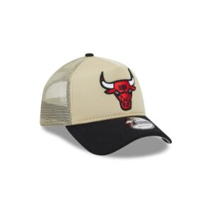 New Era Chicago Bulls All Day 9FORTY A-Frame Trucker Snapback Casquette Beige 697743
