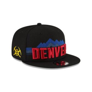 New Era Denver Nuggets 9FIFTY 2024 City Edition NBA Snapback Casquette Bleu 697981