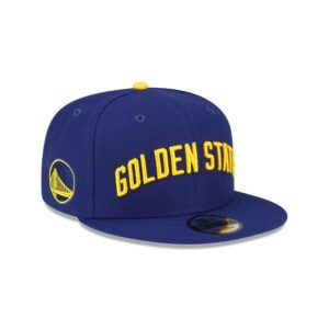 New Era Golden State Warriors 9FIFTY 2024 Statement Edition NBA Snapback Casquette Bleu 698080