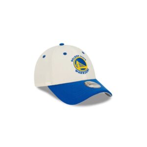 New Era Golden State Warriors 9FORTY Casquette NBA Snapback bicolore pour jeunes Blanc 698052