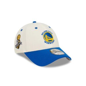 New Era Golden State Warriors Champs 9FORTY Casquette Snapback NBA Deux Tons Blanc 698029