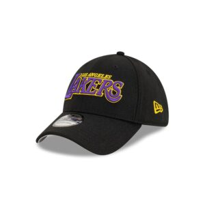 New Era Los Angeles Lakers 39THIRTY WordMark NBA Casquette ajustée Noir 698591