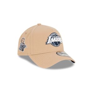 New Era Los Angeles Lakers Camel Ocean 9FORTY A-Frame NBA Snapback Chapeau Noir 698245