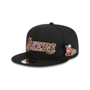 New Era Los Angeles Lakers Post Up Pin 9FIFTY NBA Snapback Chapeau Noir 698342