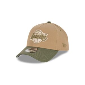 New Era Los Angeles Lakers Surplus 9FORTY A-Frame NBA Snapback Chapeau Marron 698285