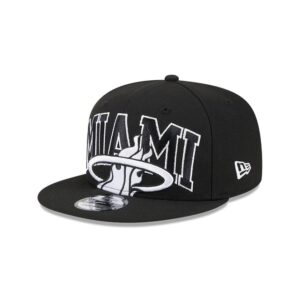 Casquette de baseball New Era Miami Heat 2024 Tip Off Noir 9FIFTY NBA Snapback Hat Noir 698547