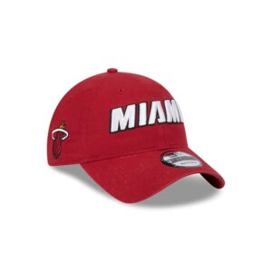 New Era Miami Heat 9TWENTY 2024 Statement Edition NBA Strapback Chapeau Rouge 698578