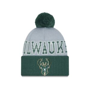 New Era Milwaukee Bucks 2024 Tip Off Pom Knit NBA Bonnet Gris 698525