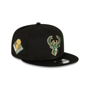 New Era Milwaukee Bucks Champs 9FIFTY NBA Snapback Chapeau Noir 698498