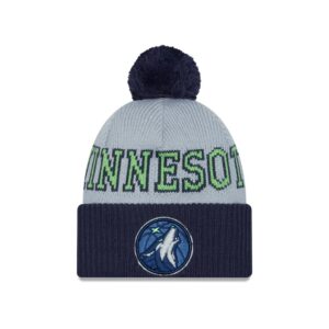 New Era Minnesota Timberwolves 2024 Tip Off Pom Knit NBA Bonnet Noir 698959