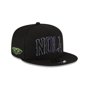 New Era New Orleans Pelicans 9FIFTY 2024 City Edition NBA Snapback Casquette Bleu 698962