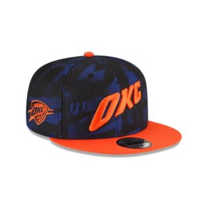 New Era Oklahoma City Thunder 9FIFTY 2024 City Edition NBA Snapback Casquette Noir et bleu 698881
