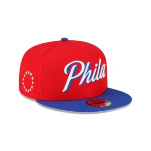 New Era Philadelphia 76ers 9FIFTY 2024 Statement Edition NBA Snapback Casquette Blanc 698921