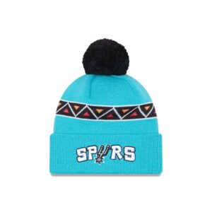 New Era San Antonio Spurs 2023 Alternate City Edition Pom Knit NBA Bonnet Turquoise 699258