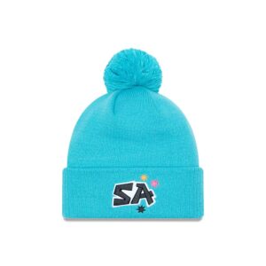 New Era San Antonio Spurs 2023 City Edition Pom Knit NBA Bonnet Turquoise 699255