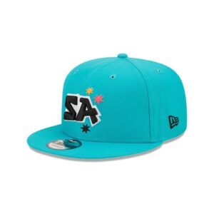 New Era San Antonio Spurs 9FIFTY 2023 City Edition NBA Snapback Casquette Turquoise 699215