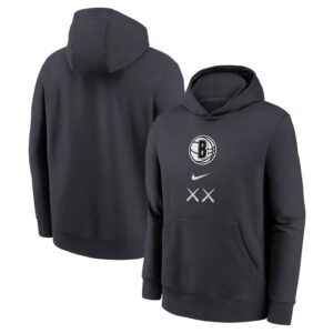 Nike Brooklyn Nets Club Logo City Edition NBA Jeunes Sweat à capuche Gris 699661