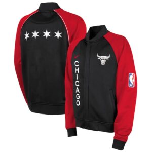 Veste Nike Chicago Bulls City Edition On Court Showtime Full Zip Noir-rouge 700118