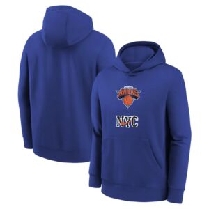 Nike New York Knicks Club Logo City Edition NBA Youth Sweat à capuche Bleu 699637