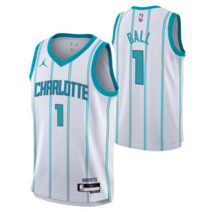 Maillot de basket-ball 2023-24 Charlotte Hornets LaMelo Ball #1 Youth Swingman Association Edition Maillot blanc blanc 701307
