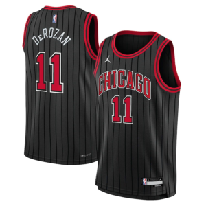 Maillot de basket-ball 2023-24 Chicago Bulls DeMar DeRozan #11 Youth Swingman Statement Edition Maillot noir noir 701292