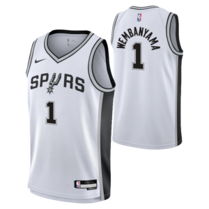 Maillot de basket-ball 2023-24 San Antonio Spurs Victor Wembanyama #1 Youth Swingman Association Edition Maillot blanc blanc 702237