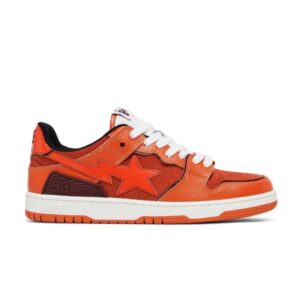 Baskets BAPE Sk8 Sta #2 M1 Orange Blanc 1I70191011 ORG