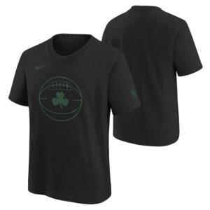 Nike Boston Celtics 2024 City Edition Essential Logo T-shirt NBA pour jeunes Noir 707497