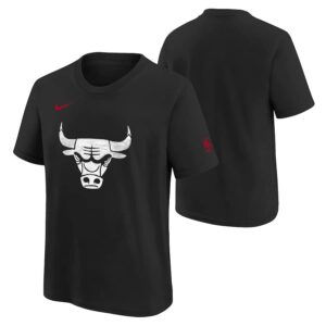 Nike Chicago Bulls 2024 City Edition Essential Logo T-shirt NBA pour jeunes Noir 707481