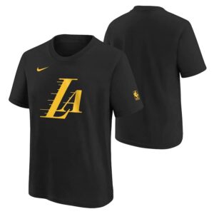 Nike Los Angeles Lakers 2024 City Edition Essential Logo T-shirt NBA pour jeunes Noir 707457