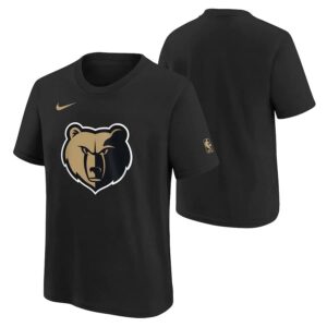 Nike Memphis Grizzlies 2024 City Edition Essential Logo T-shirt NBA pour jeunes Noir 707449