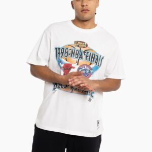 Mitchell & Ness 1998 NBA FINALS Bulls Vs Jazz Vintage NBA T-Shirt Blanc 703105