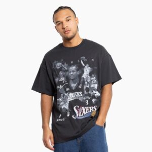 Mitchell & Ness Allen Iverson Philadelphia 76ers Player Photo T-Shirt Noir 706084