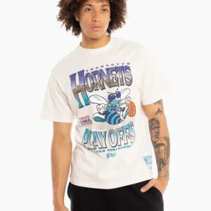 Mitchell & Ness Charlotte Hornets T-shirt vintage métallisé Noir 704820